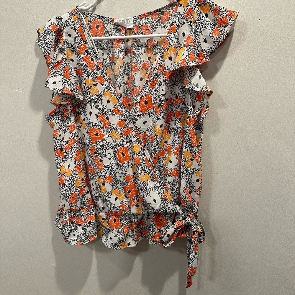 Sienna Sky Floral Print Top Sise Large.